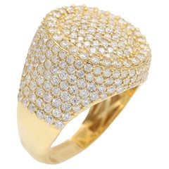 Anello Cocktail con diamanti Nature Diamanti naturali Oro giallo massiccio 14 carati