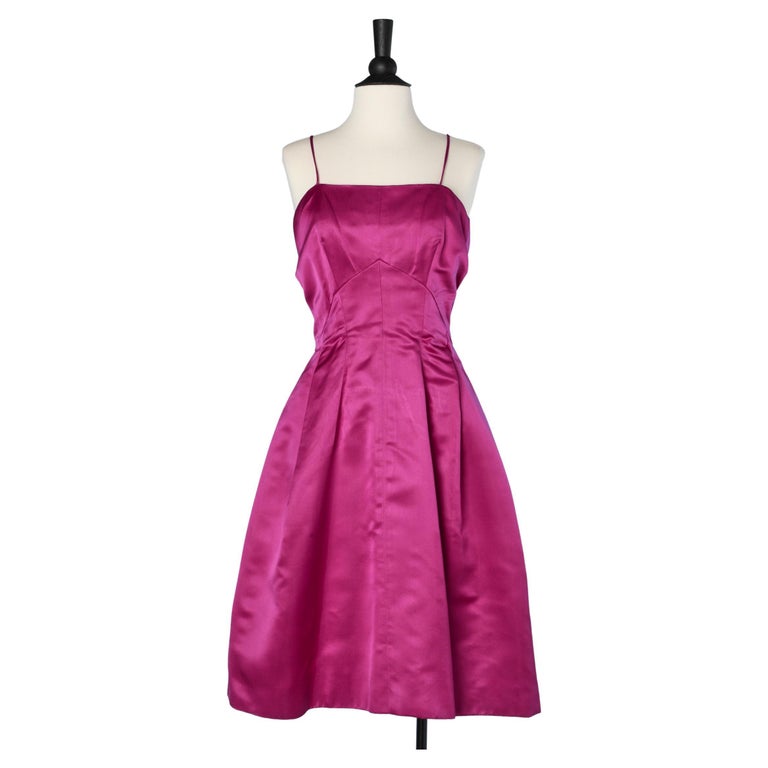 sachin and babi light blue dress Dressime Woman's Cheap Fuchsia Cocktail Dress Tight Spaghetti Straps  Keyhole Bow Satin Mini Homecoming Dress – dressime main image 0
