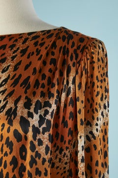 Cocktail dress in leopard print Yves Saint Laurent Rive Gauche