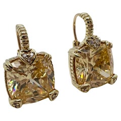 Cocktail-Ohrringe mit natürlichen Diamanten 18KT Gold