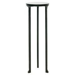 Cocktail End Table Modern Rund Rund Minimalistisch Zeitgenössisch Geschwärzter Stahl