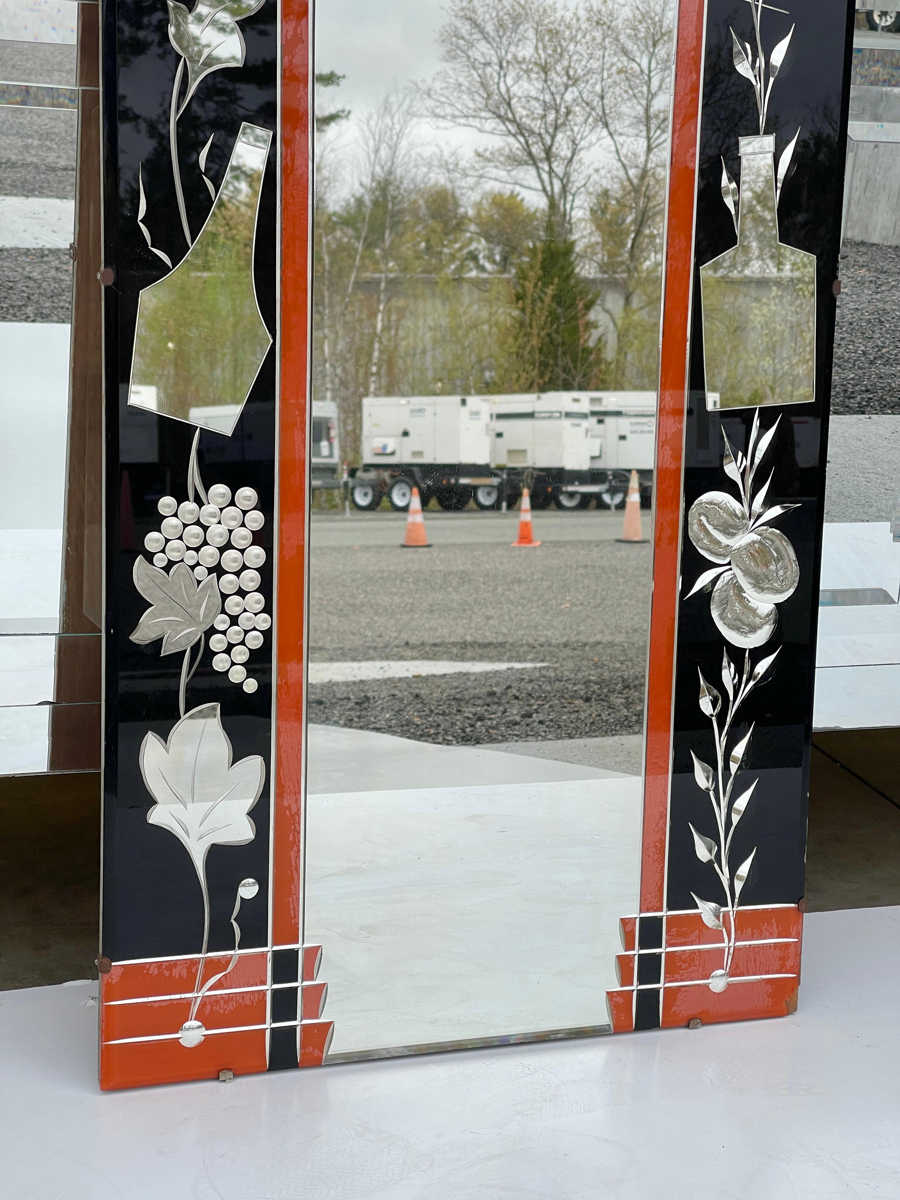 Mid-20th Century Cocktail Hour Eglomise Mirror For Sale