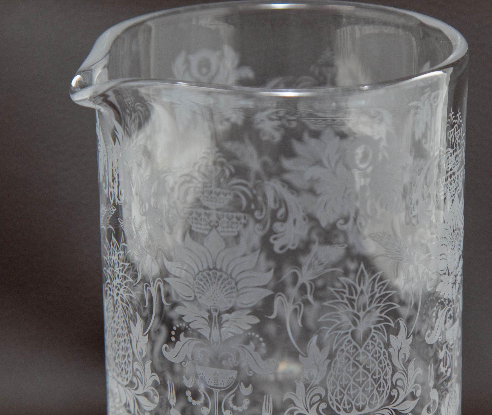 Scandinavo moderno Bicchiere di vetro acidato per la miscelazione di cocktail in vendita