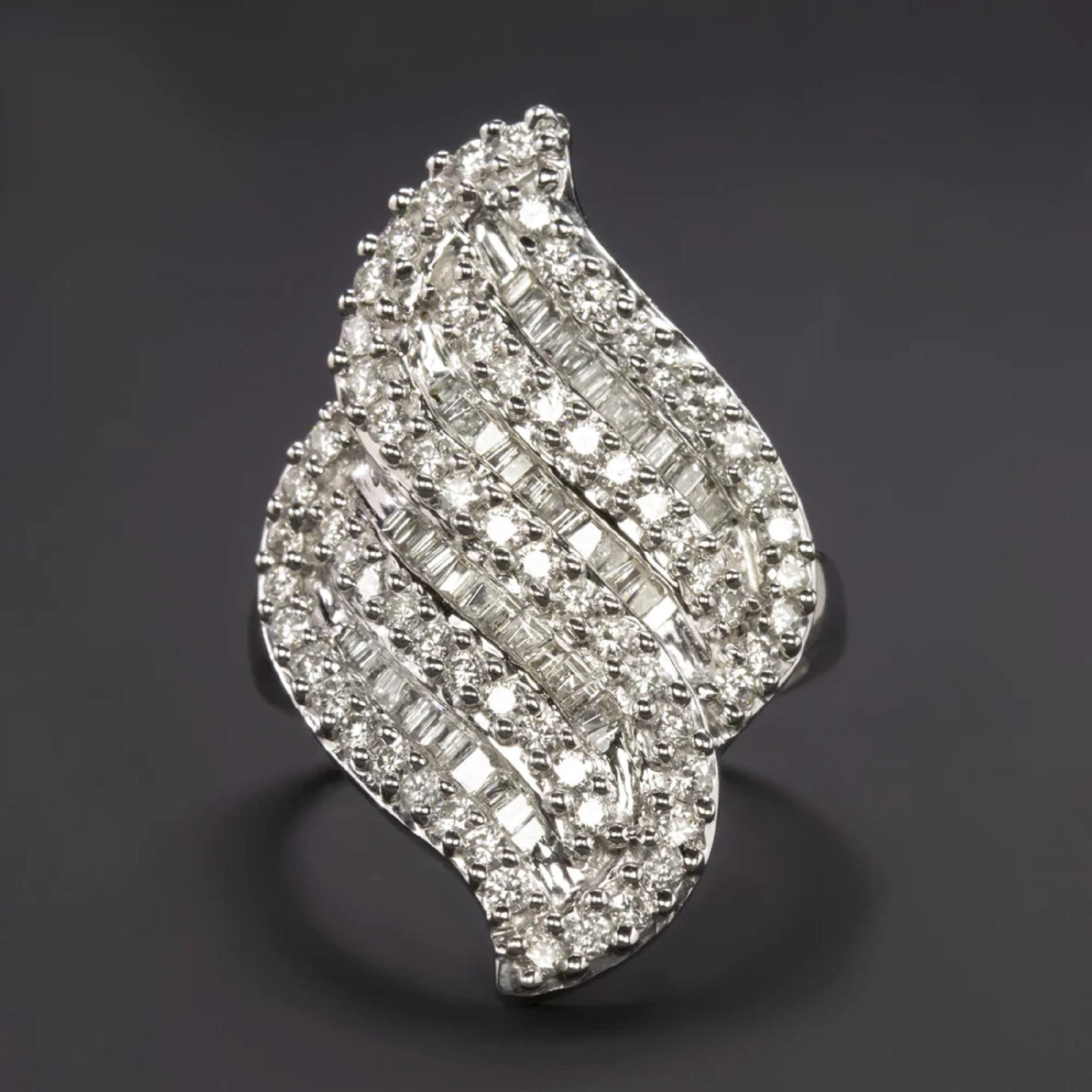 Modern Cocktail Pave 2 Carat  Diamond Ring For Sale