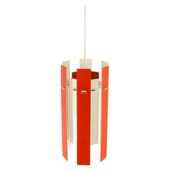 Retro Cocktail Pendant by Henning Rehhof for Fog & Mørup in Red and White, 1970s