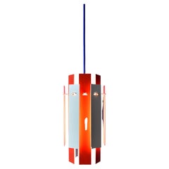 Retro Cocktail Pendant by Henning Rehhof for Fog & Mørup in Red and White, 1970s