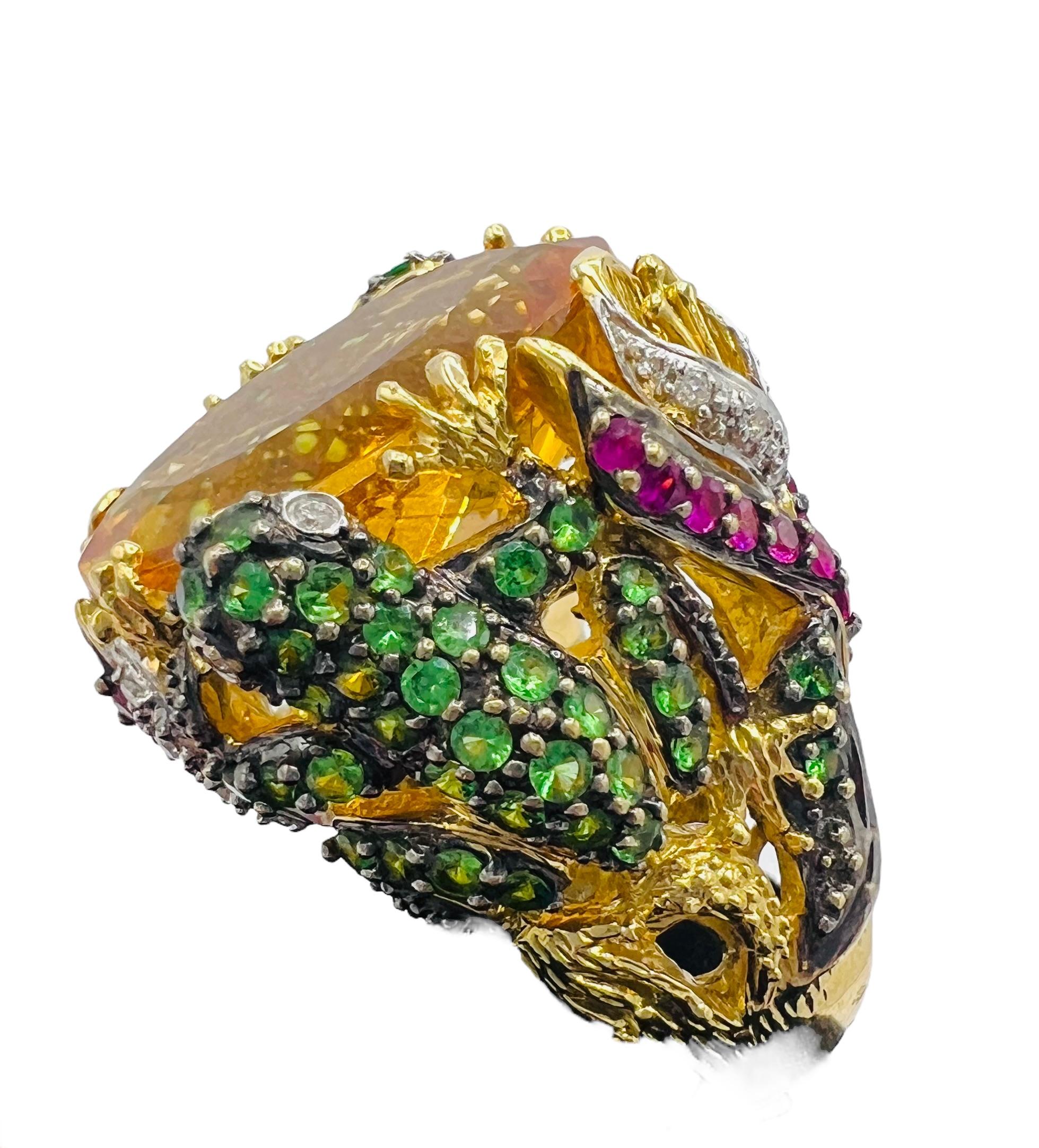 Cocktail ring in 18 carat gold set with a superb citrine 1
