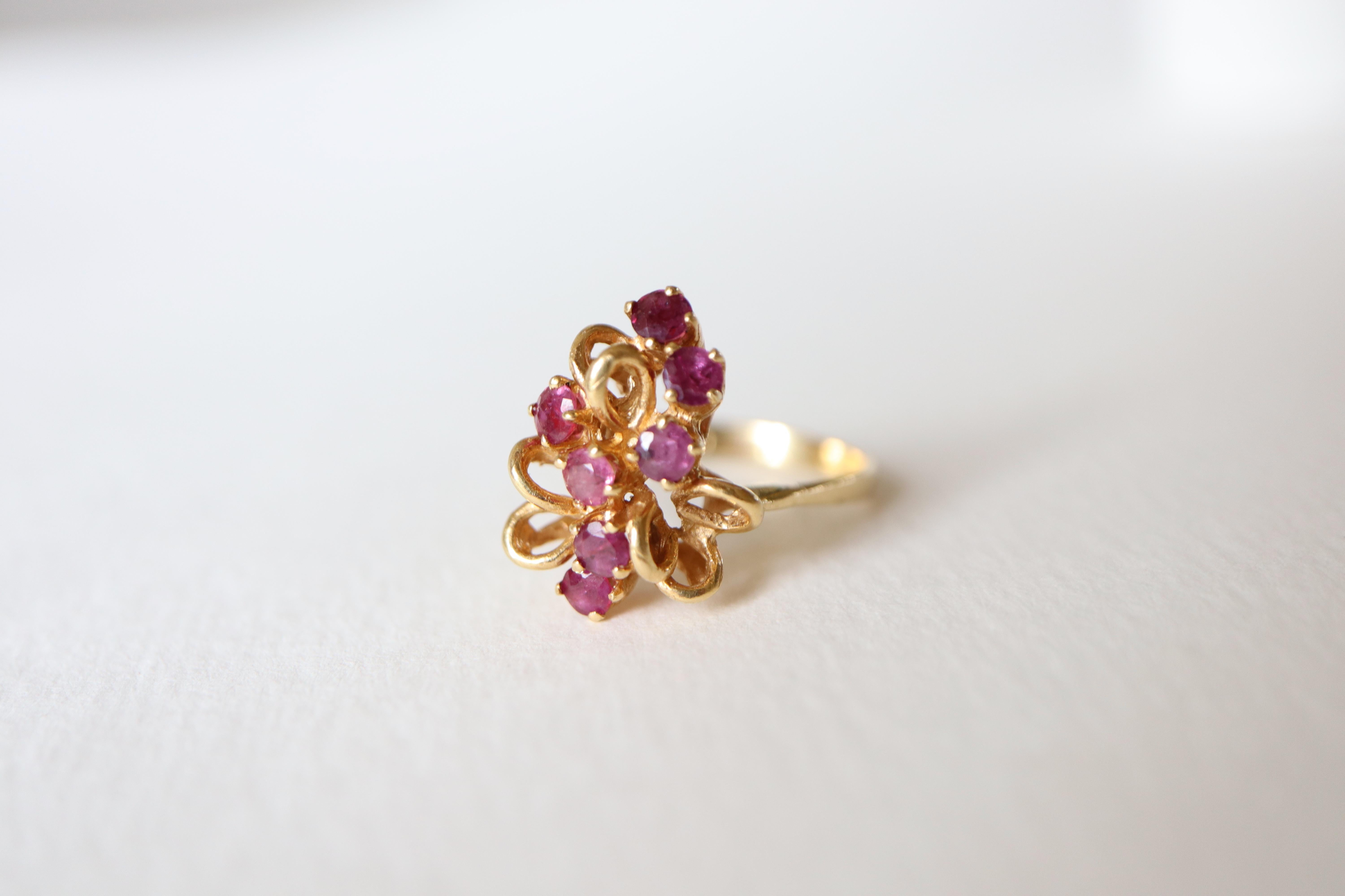 Cocktail  Ring in 18 carat Yellow gold circa 1970  For Sale 10