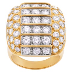 Cocktailring aus 18 Karat mit Diamanten, Diamanten im Kissenschliff