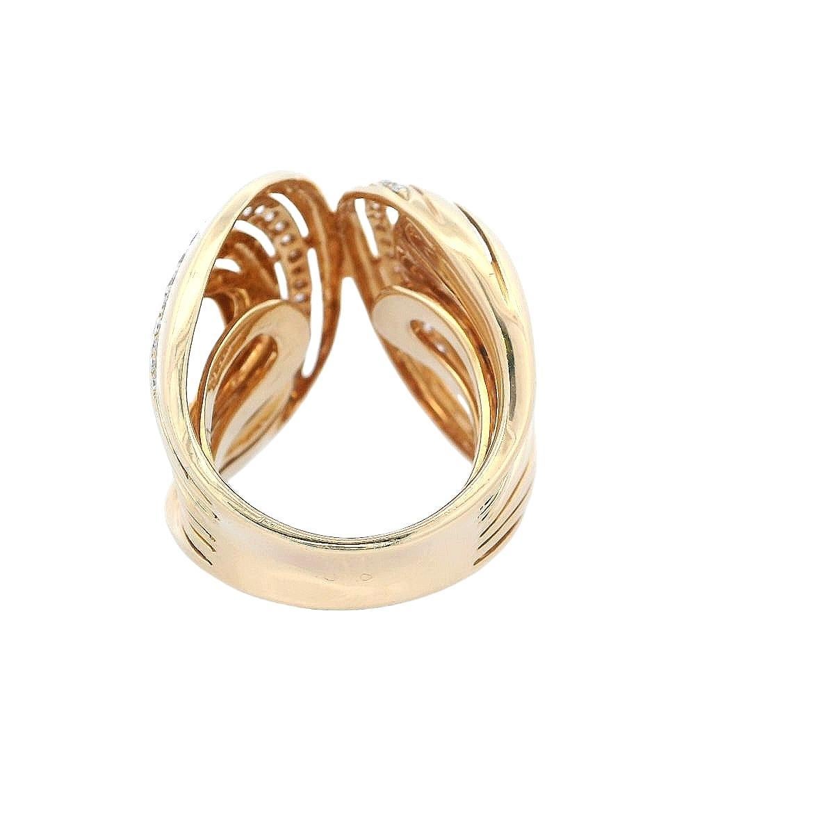 Cocktailring aus 18 Karat Gelbgold mit Diamanten für Damen oder Herren im Angebot