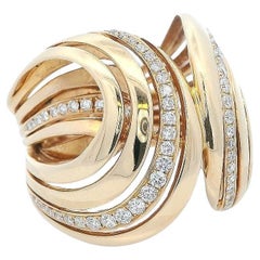 Cocktail Ring in 18kt yellow Gold with Diamonds