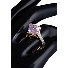 Cocktail ring in 9-carat gold with faceted amethyst. Ca 1950s