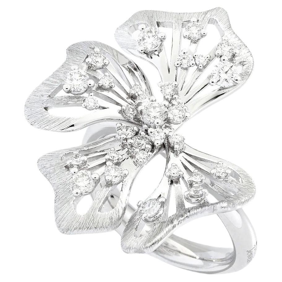 For Sale:  Cocktail Ring in White Gold with White Diamonds