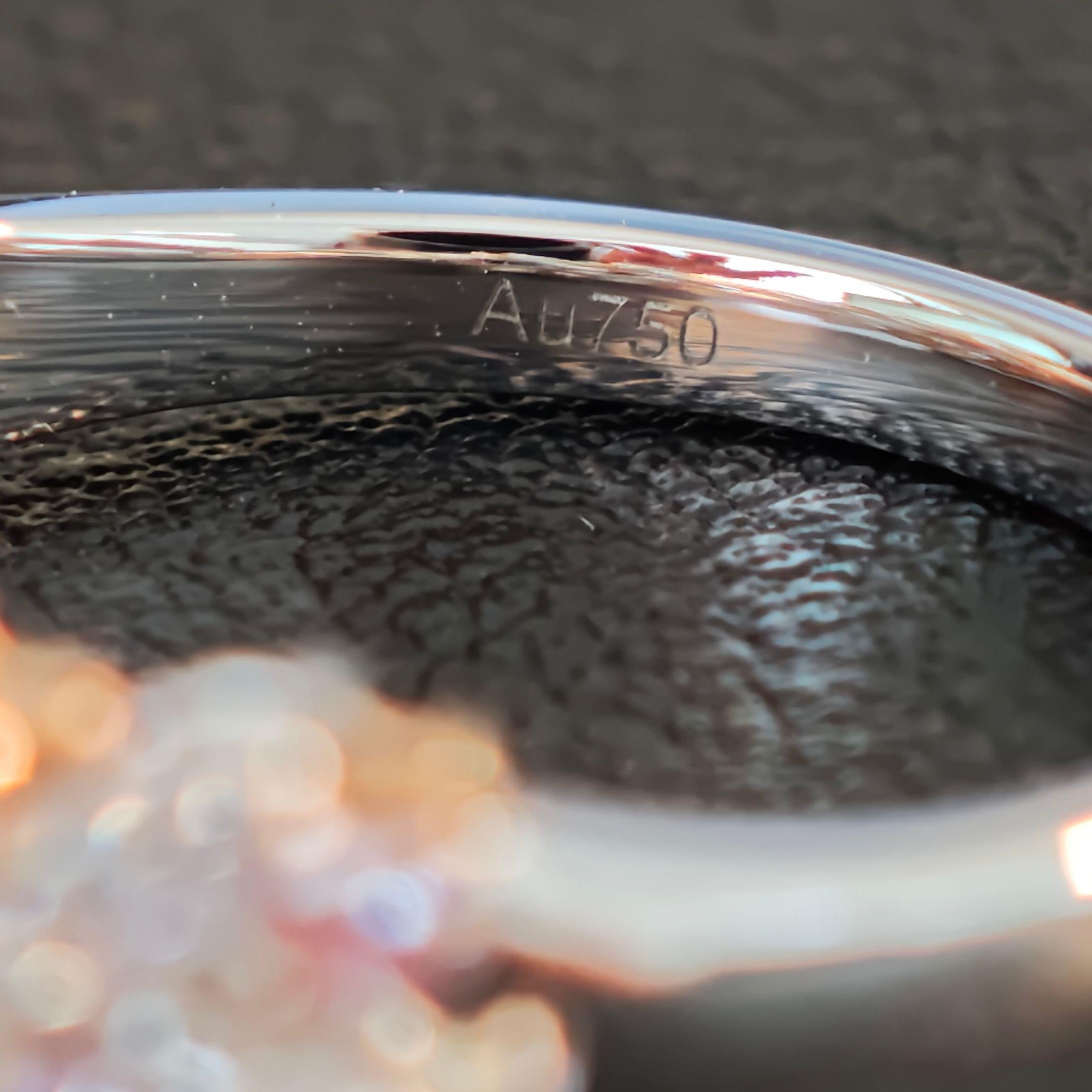 Anillo de cóctel, Diamantes redondos naturales rosa y marquesa blanca 0,88 ct.  Oro de 18 quilates en venta 3