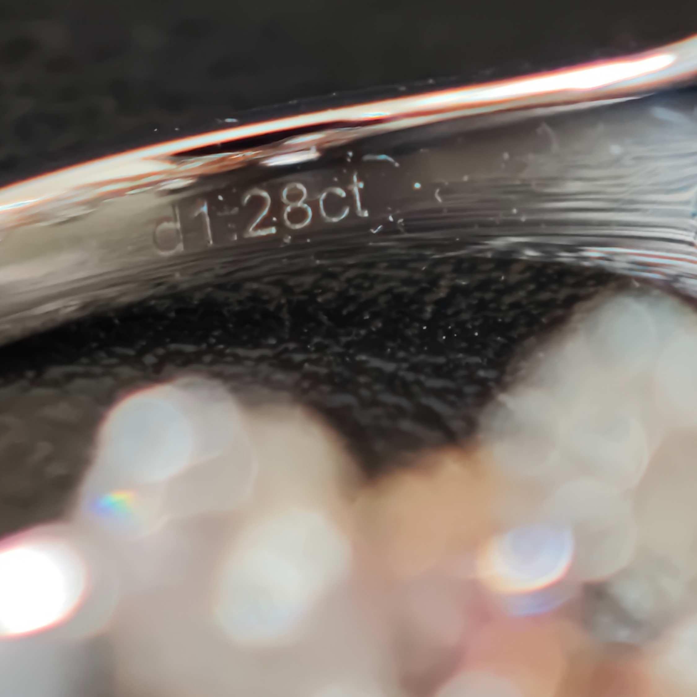 Cocktailring, natürliche runde Pink & Pear White Diamanten 1,28 ct.  18K Gold im Angebot 2