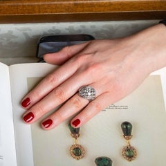 Cocktail Ring set in Platinum and diamonds 1960