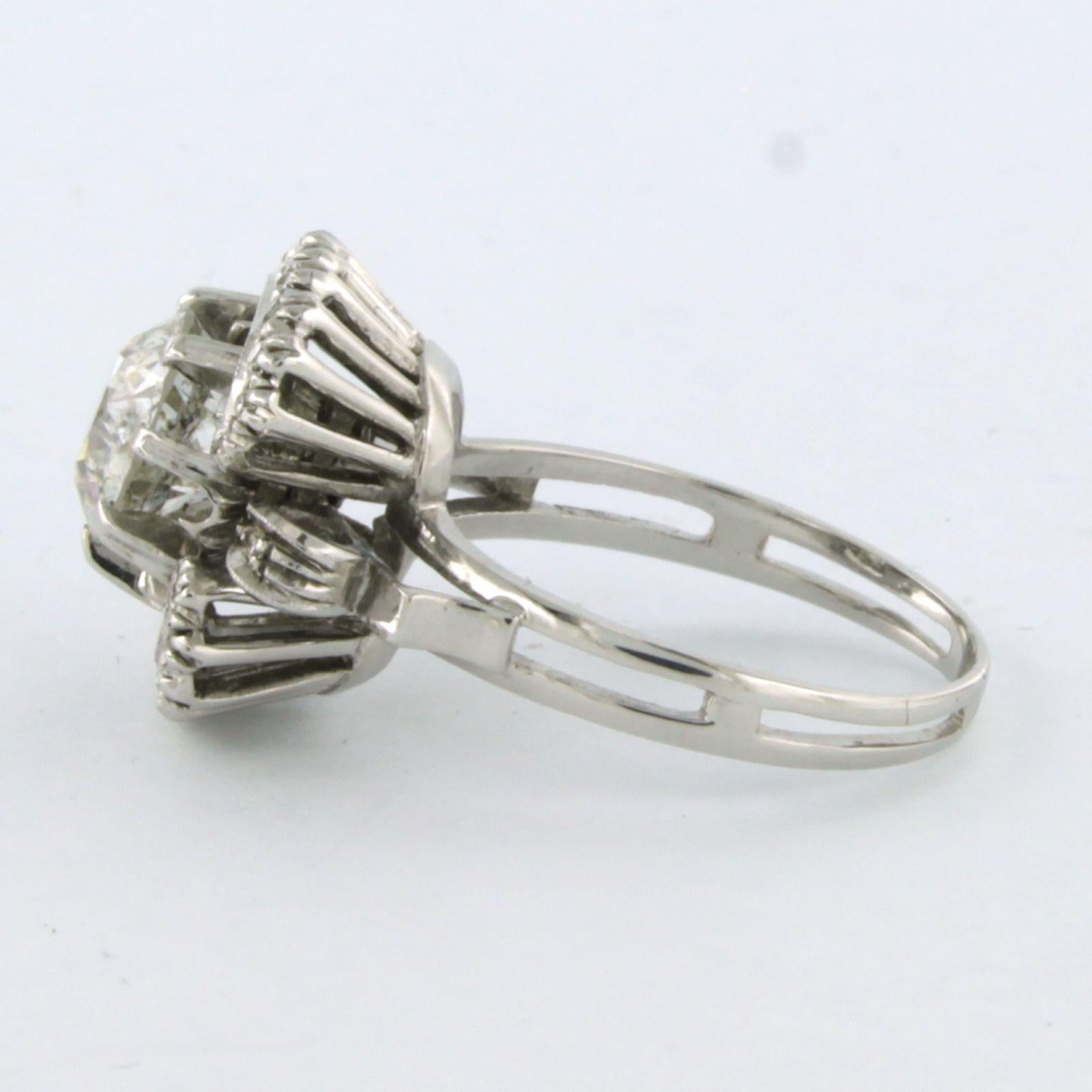 Cocktail ring set with diamonds tot. 2.05ct 18k white gold In Good Condition For Sale In The Hague, ZH
