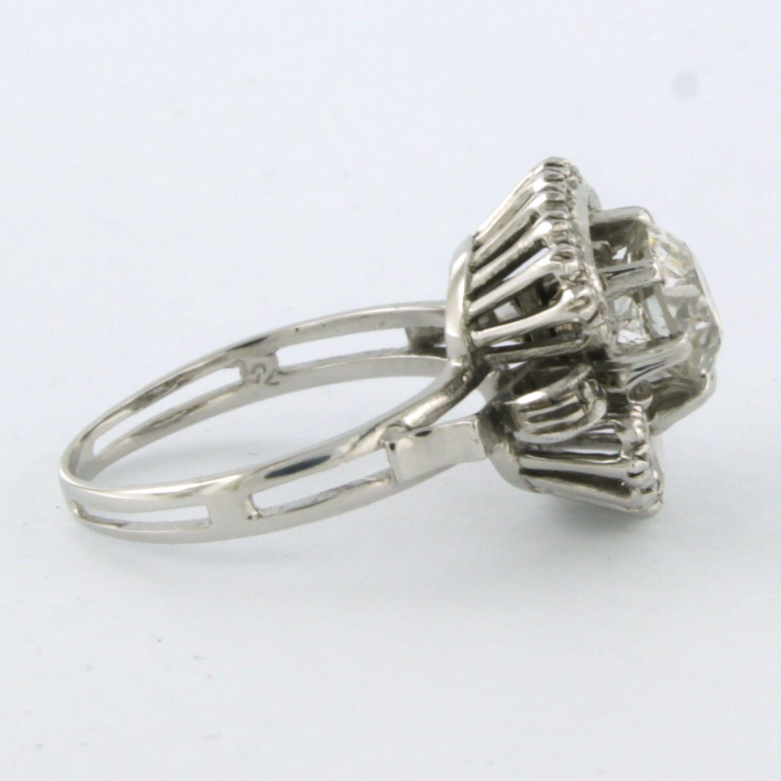 Cocktail ring set with diamonds tot. 2.05ct 18k white gold For Sale 1