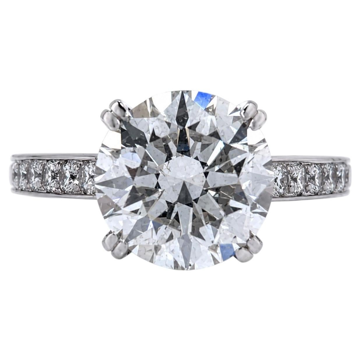 COCKTAIL RING Solitär GIA zertifiziert 4,02 Karat G VS2/SI2 Brillant Diamant im Angebot