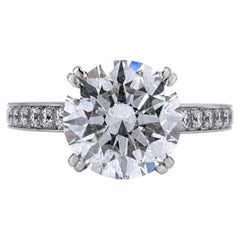 COCKTAIL RING Solitaire GIA Certified 4.02 Carat G VS2/SI2 Brilliant Diamond