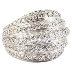 Cocktail-Ring mit weißen Diamanten aus Weißgold 18 Karat 