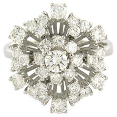 COCKTAIL ring with brilliant cut diamonds up to 1.84ct 14k gold