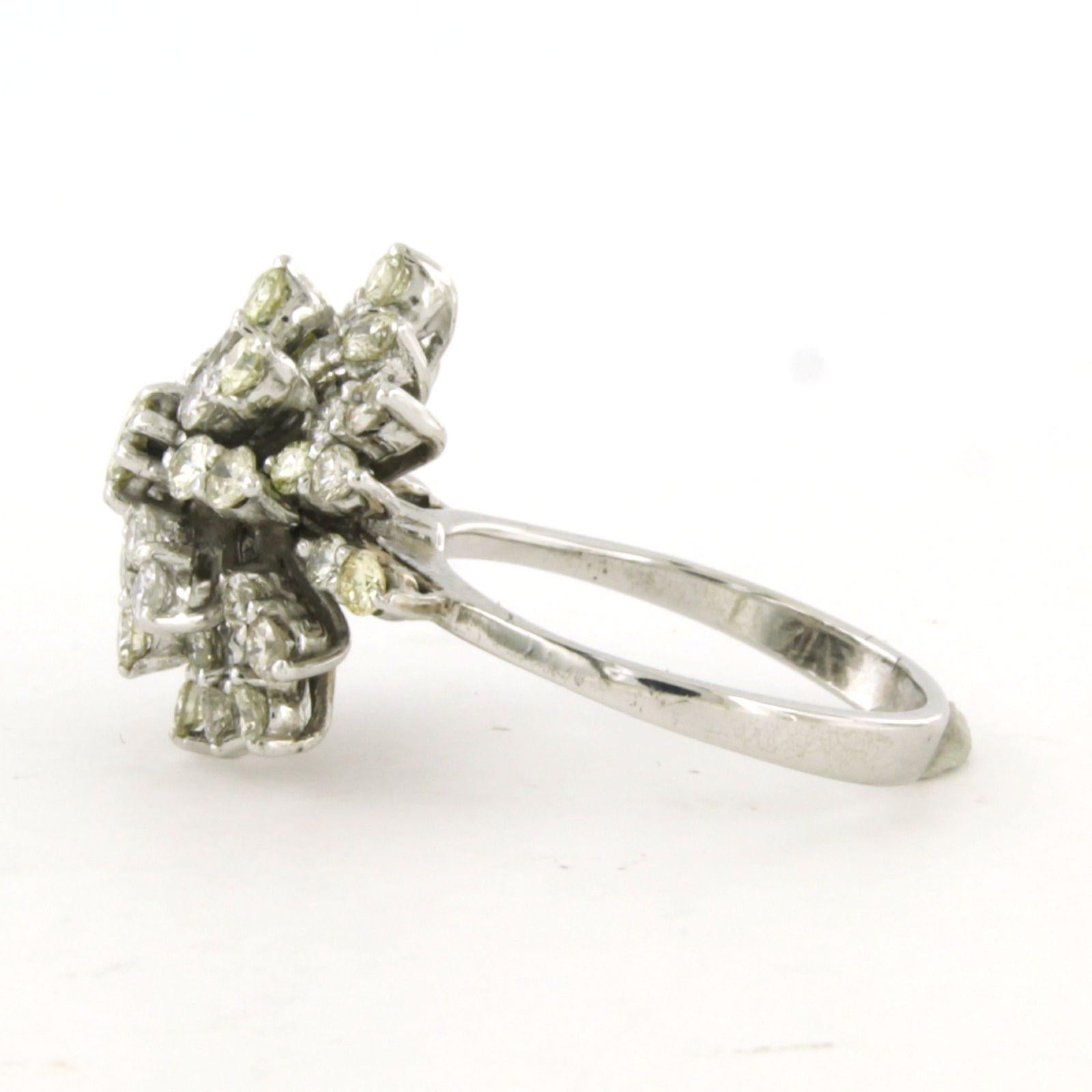 Cocktailring mit Diamanten im Brillantschliff bis zu 2,00ct 14k Gold 6,3 Gramm (Moderne) im Angebot