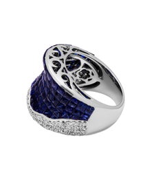 Cocktail ring with Diamonds and Sapphires