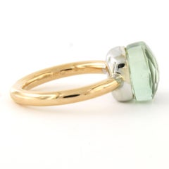 Cocktail Ring with green amethyst 18k gold 8.3 grams