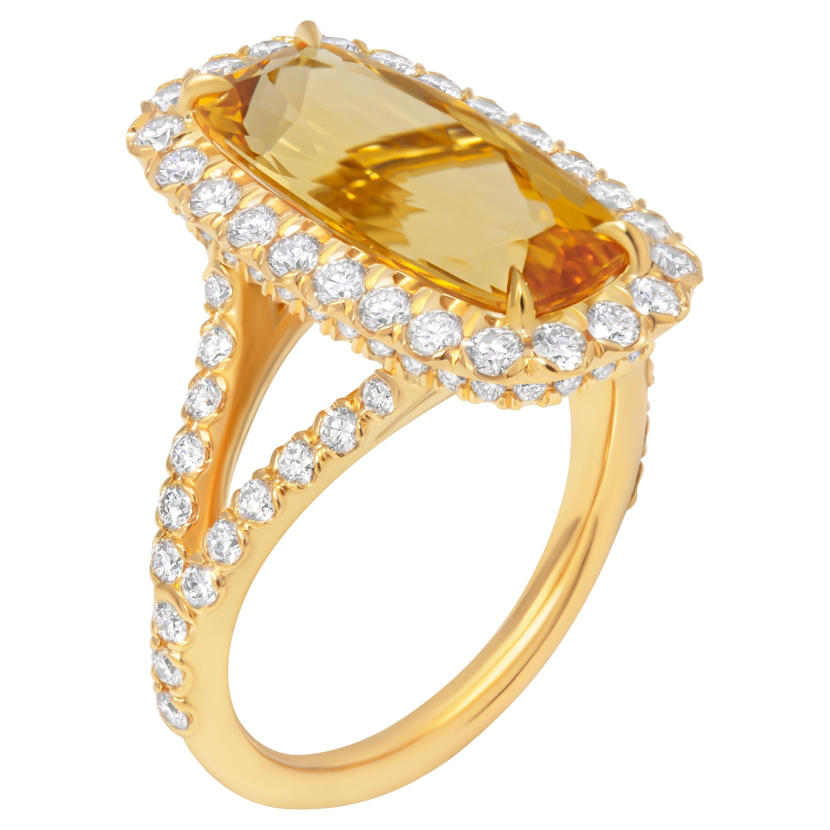 Anello da cocktail con topazio imperiale in vendita