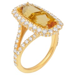 Anello da cocktail con topazio imperiale
