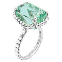 Anillo de cóctel con kunzita menta