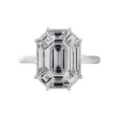 Cocktail Ring with Pie Cut Emerald Diamond 2.20ct