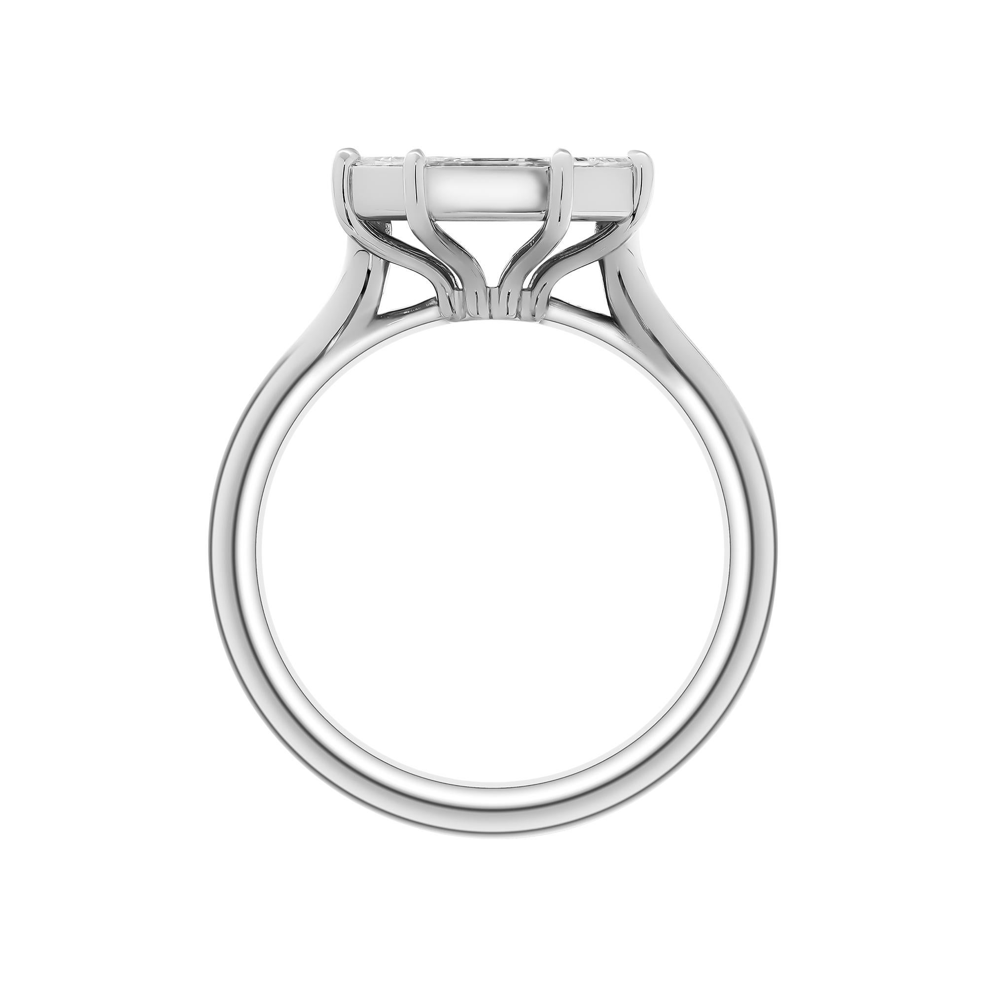 pie cut diamond ring