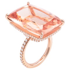 Cocktail Ring with Pink Morganite