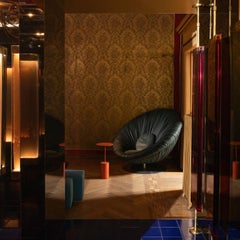 Cocktail Mesa Auxiliar Redonda Naranja by Angeletti Ruzza