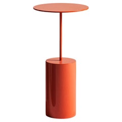 Runder orangefarbener Cocktail-Beistelltisch von Angeletti Ruzza