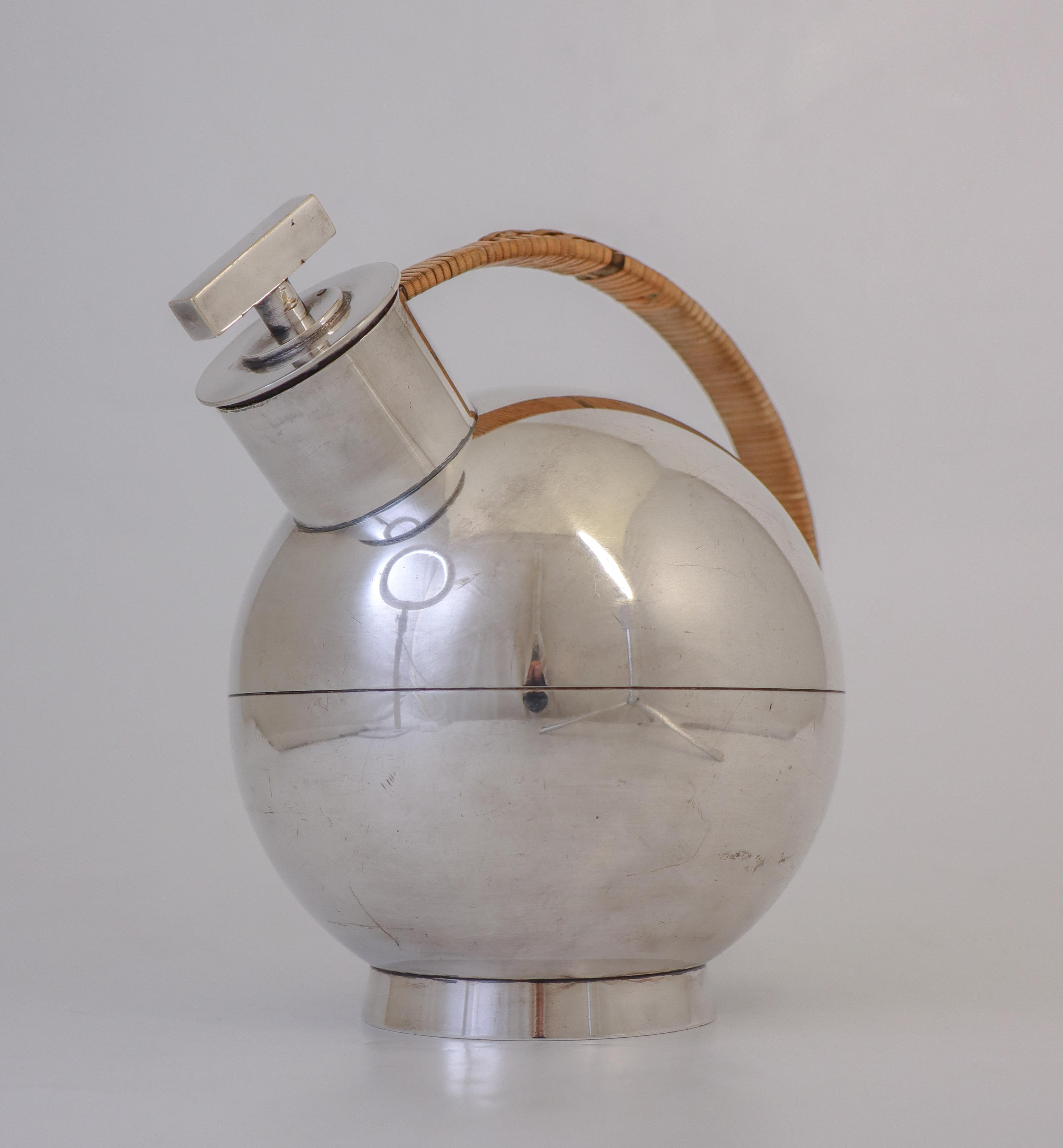 Swedish Cocktail Shaker - Art Deco 1930s - Sylvia Stave - C.G Hallberg  - Alpaca