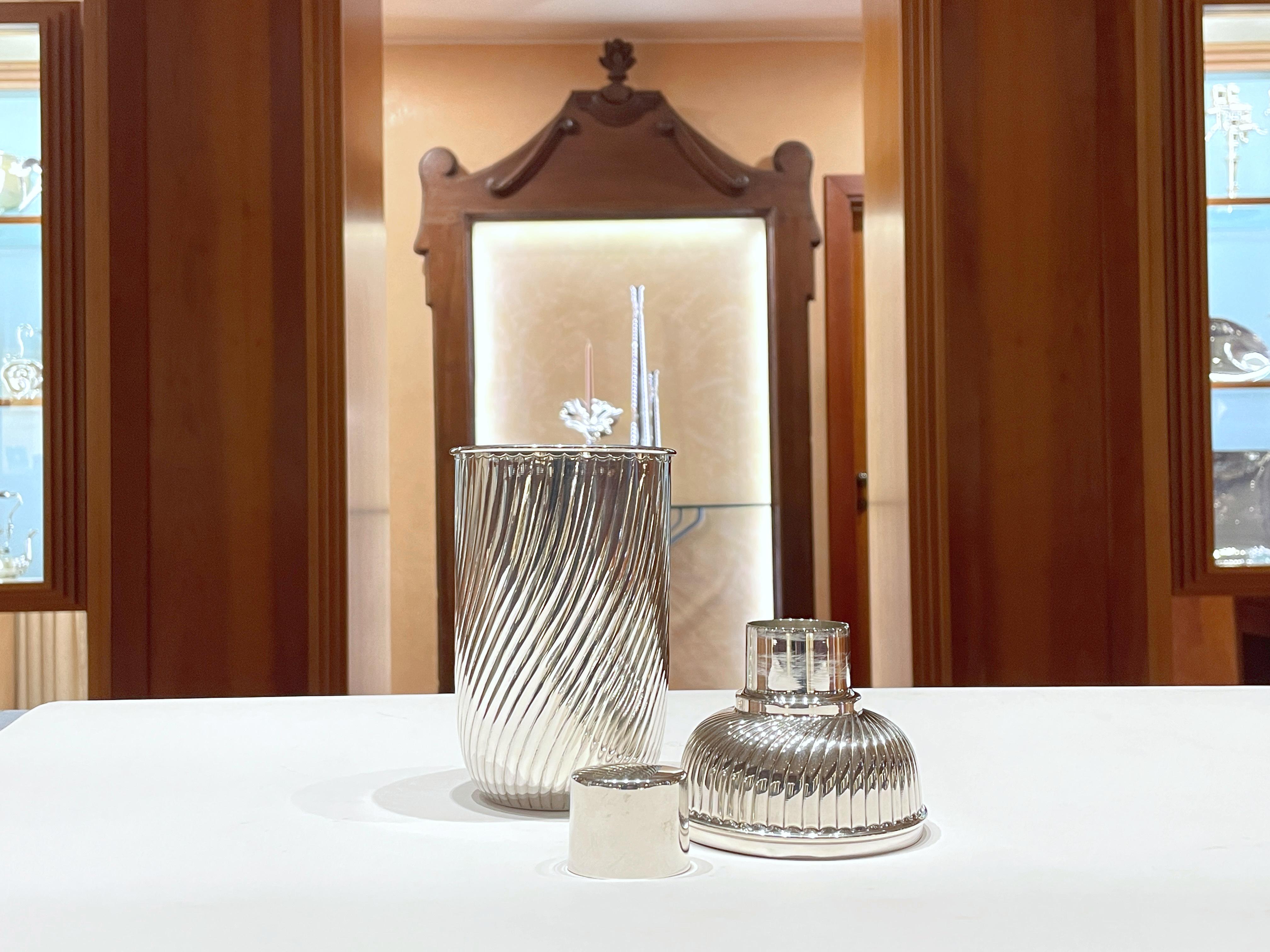 Silver cocktail shaker 800 In New Condition For Sale In Perugia, IT