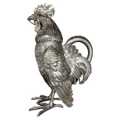 Cocktail Shaker "Rooster" Shape Sterling Silver