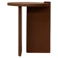 Cocktail Side Table Modern Contemporary Round Handmade Corten Rust Steel
