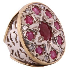 Used Cocktail Statement Ruby and Diamond Ring