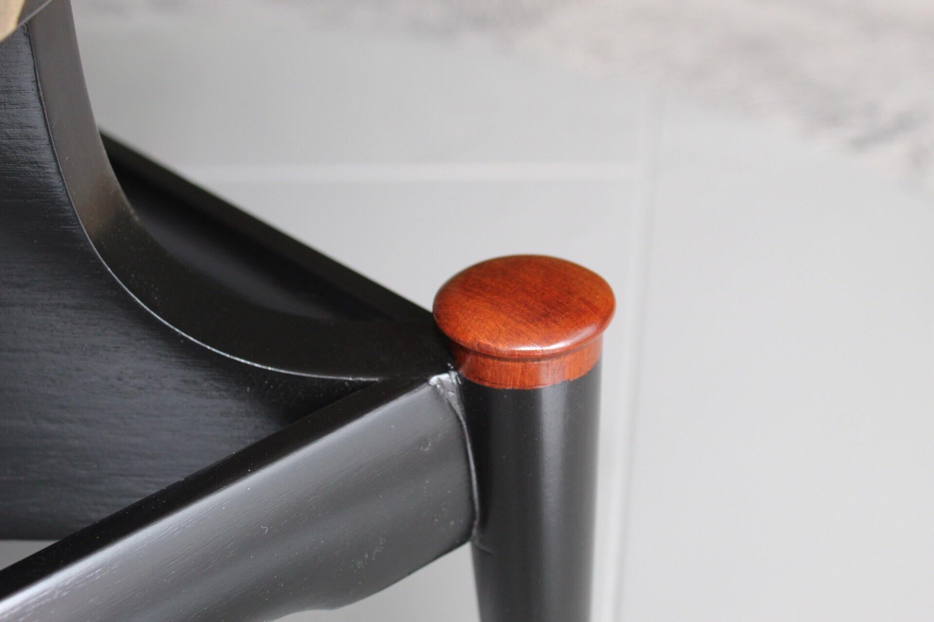 Cocktail Table in Black Portoro Marble and Mahogany by Frank Kyle 4