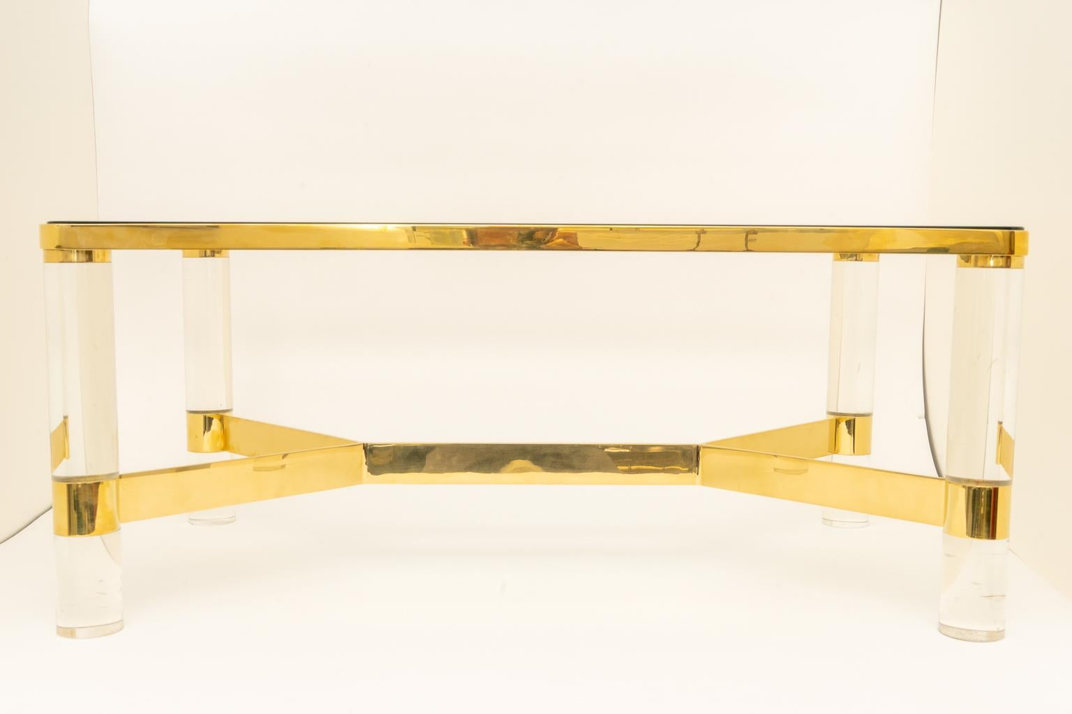 This stylish and chic cocktail table dates to the 1980s and was created by the iconic American furniture designer Karl Springer. The piece was acquired from a Palm Beach estate.

Note: See the last image for the signature of Karl Springer.