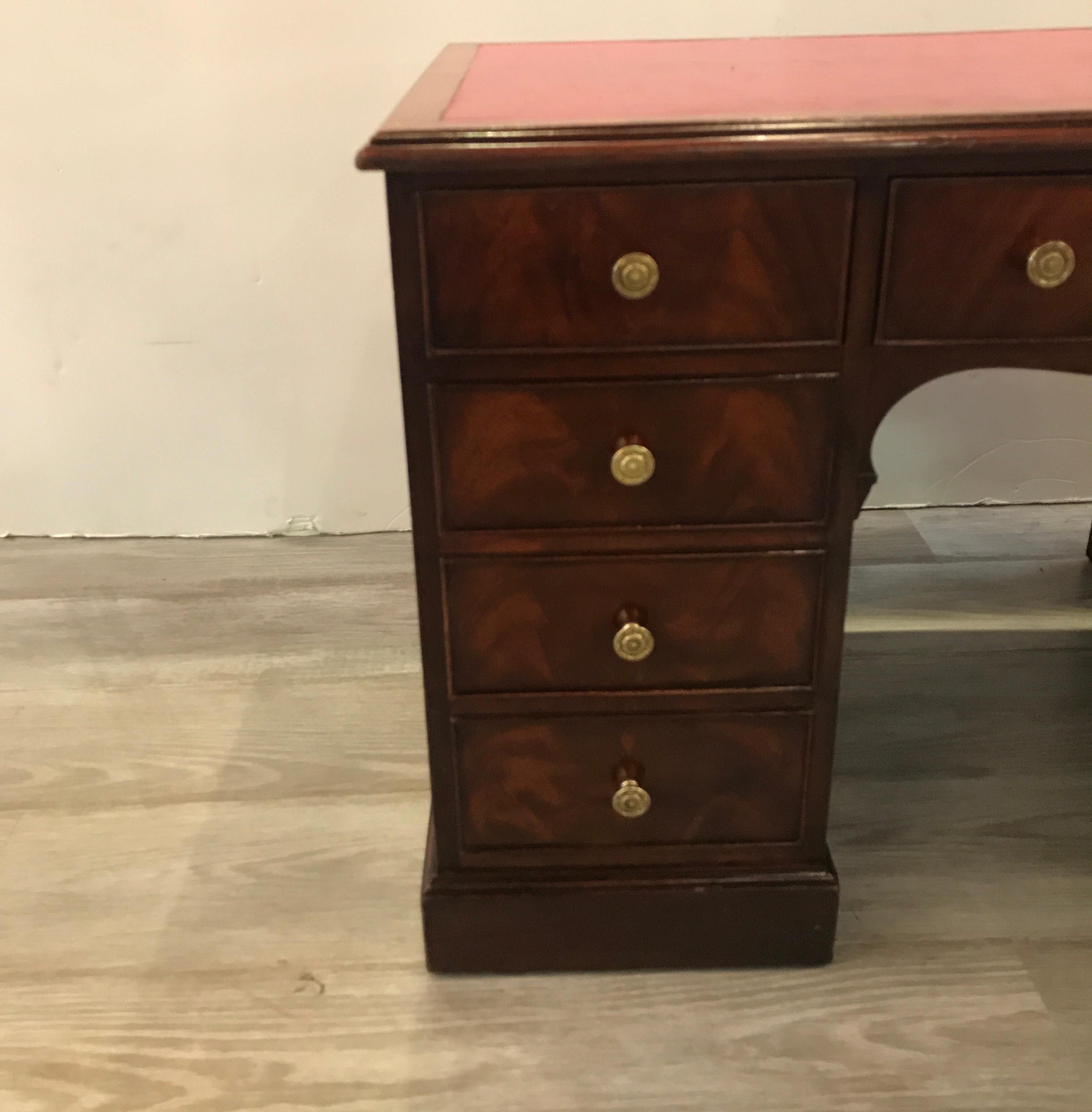 Cocktail Table in the Form of a Small Executive Desk In Good Condition In Lambertville, NJ