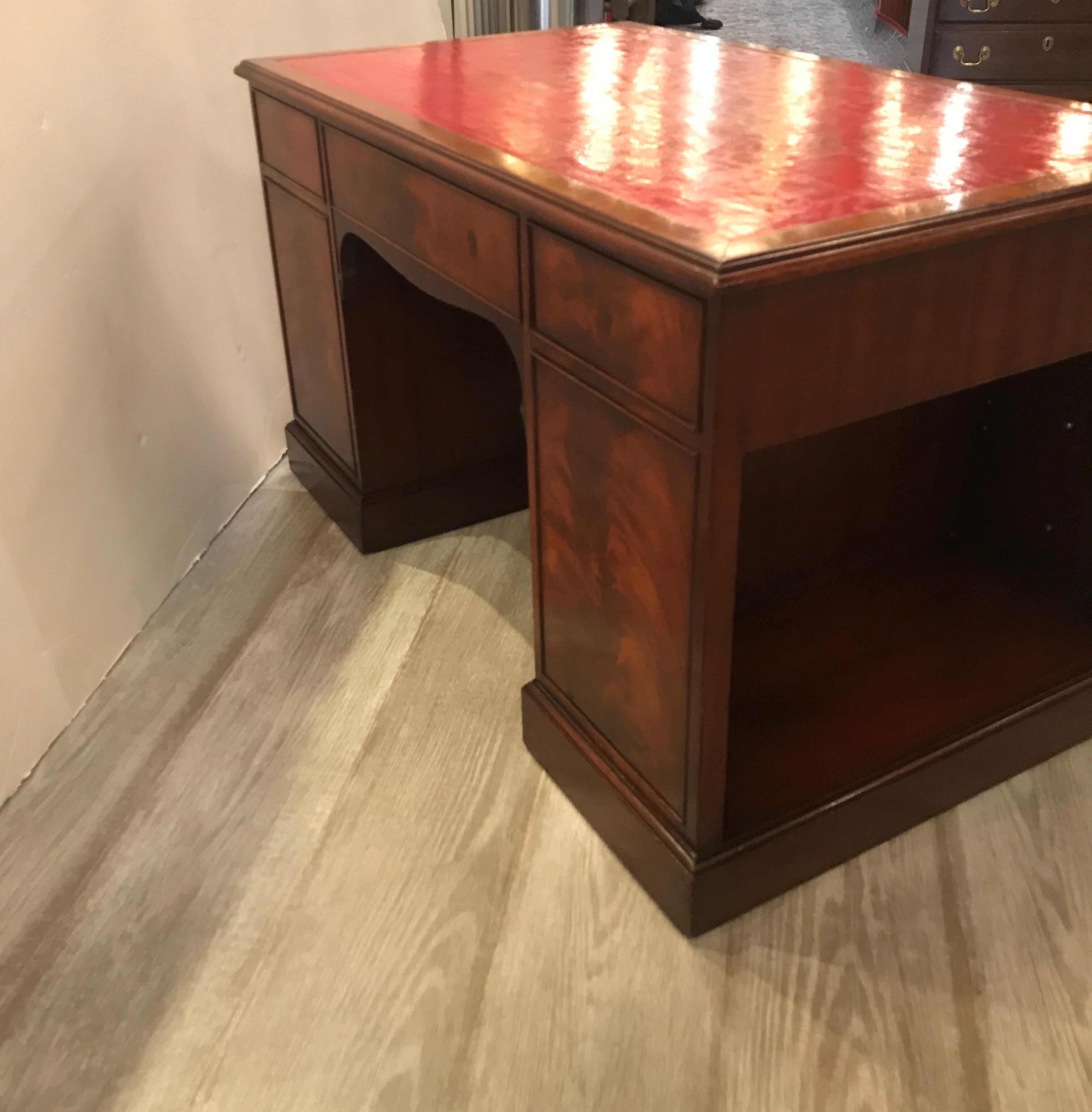 Leather Cocktail Table in the Form of a Small Executive Desk