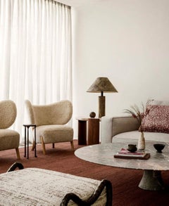 Cocktail Beistelltisch Modern Rund Handgefertigt Geformt Geschwärzt Gewachstem Stahl