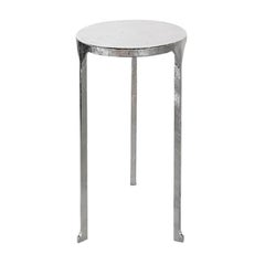 Cocktail Tables Modern Hand-Shaped Round Handmade Palladium Leaf Acero