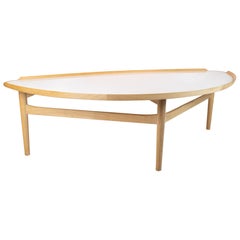 Vintage Cocktail Table of Oak and White Laminate Designed by Finn Juhl in 1951