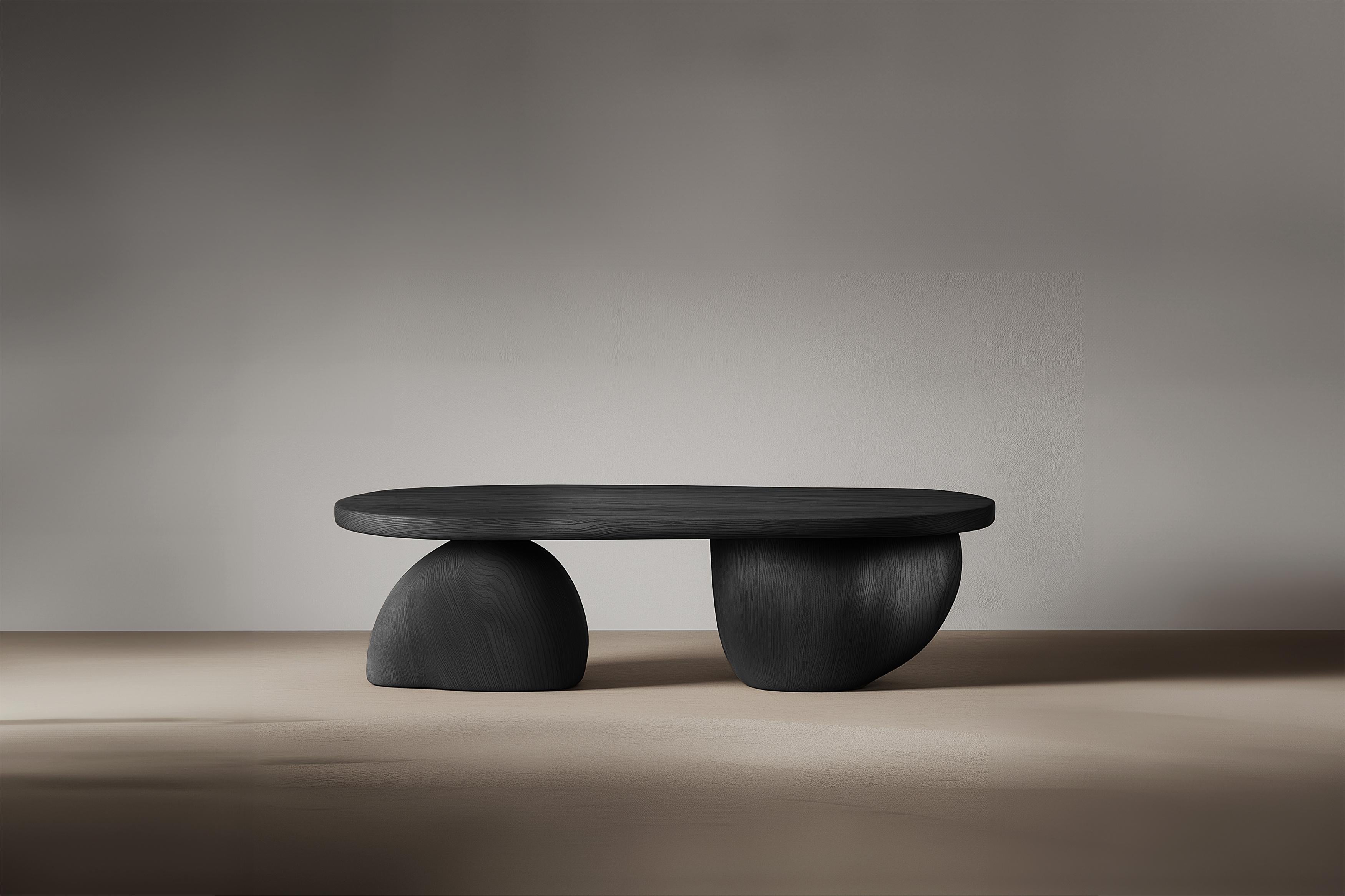 Cocktail Table Serie 69 – Sereno by NONO in Solid Wood with Pebble Legs In New Condition For Sale In Ciudad de México, CDMX